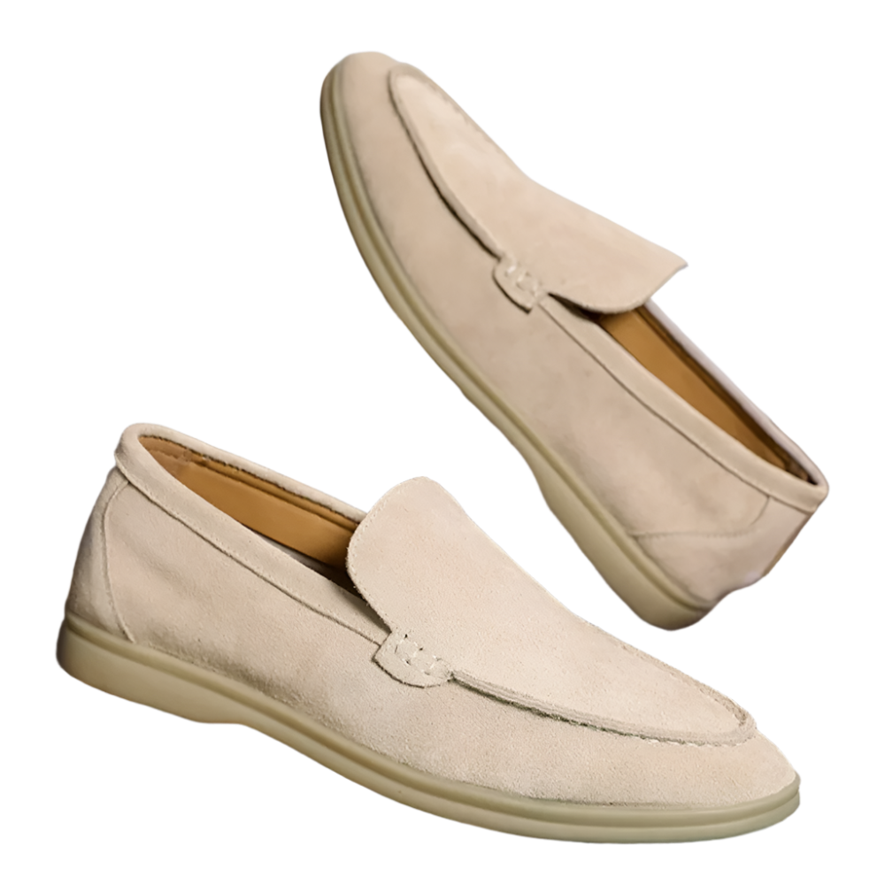 BeClassic™ Suede Leather Loafers – Designer Casual Flats for Timeless Elegance.