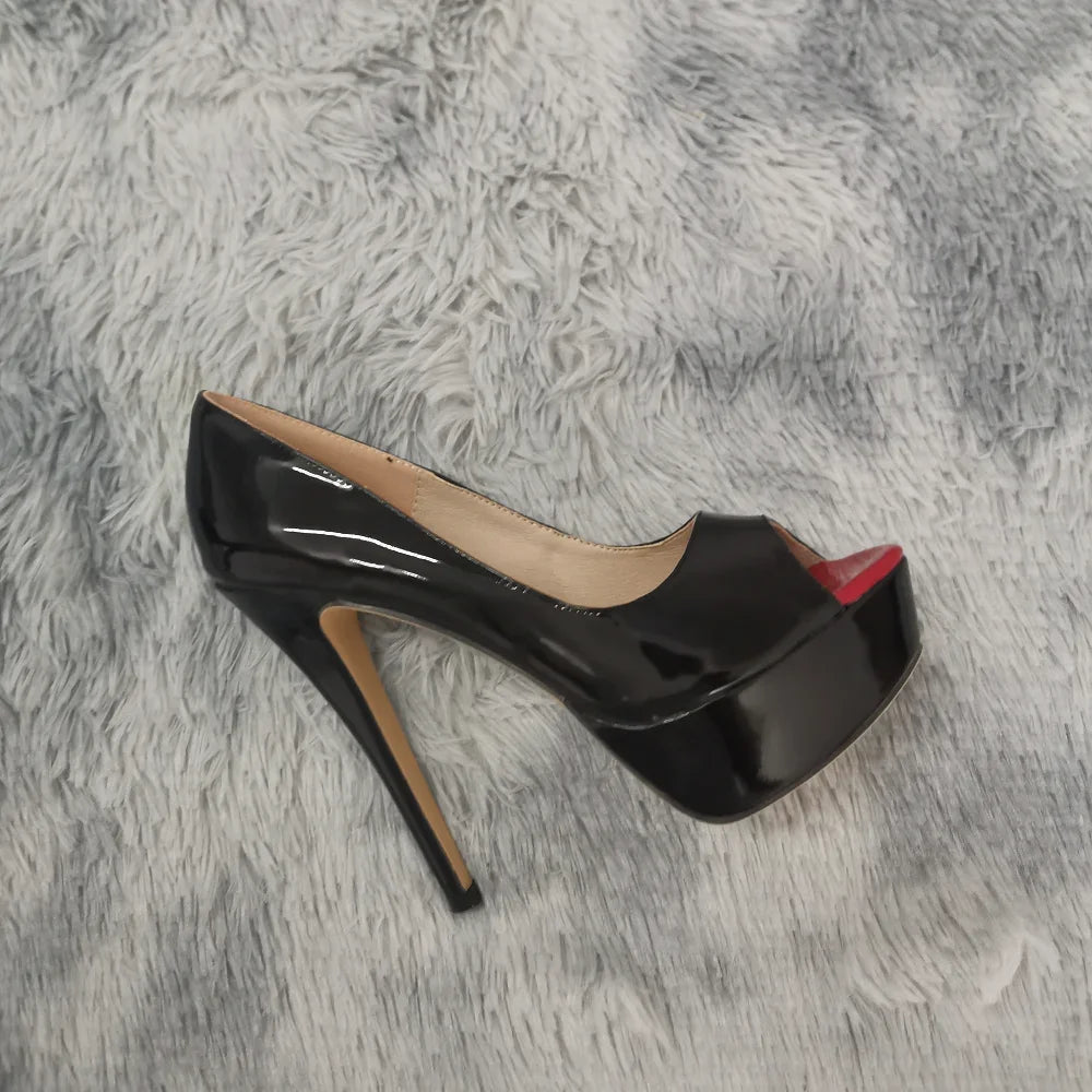 BeClassic Monoco Patent Stiletto Pumps – Midnight Allure