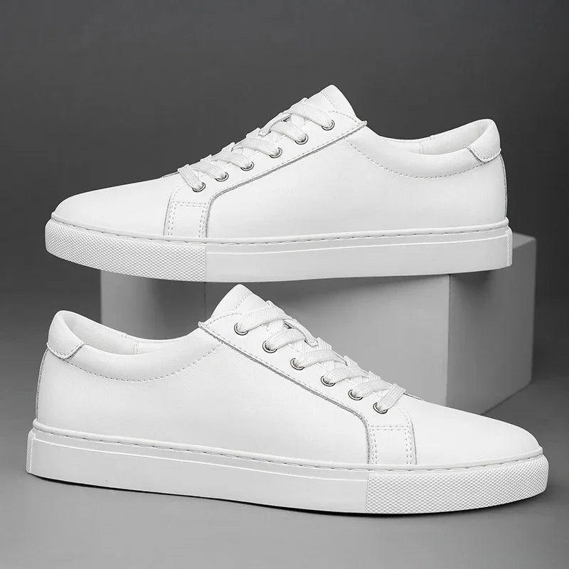 BeClassic™ Soft Cow Leather Sneakers – Trendy White Comfort for Summer in Extended Sizes.