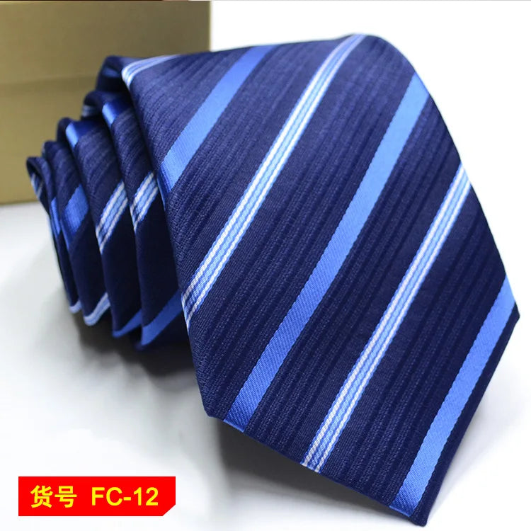 67 Styles Men's Ties Solid Color Stripe Flower Floral 7-8cm Jacquard Necktie Accessories Daily Wear Cravat Wedding Party Gift