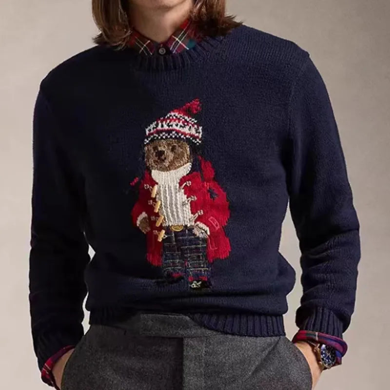 BeClassic™ 2025 Holiday Embroidered Sweater – Festive Knit Hoodie for Couples & New Year Celebrations.