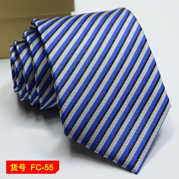67 Styles Men's Ties Solid Color Stripe Flower Floral 7-8cm Jacquard Necktie Accessories Daily Wear Cravat Wedding Party Gift