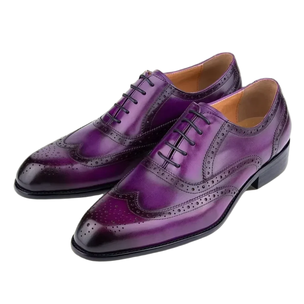 BeClassic™ Premium Cowhide Oxford Shoes – Elegant Brogue Design for Business & Weddings.