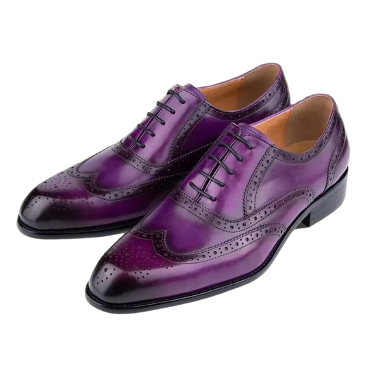 BeClassic™ Premium Cowhide Oxford Shoes – Elegant Brogue Design for Business & Weddings.