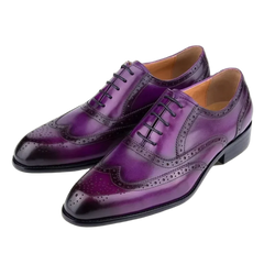 BeClassic™ Premium Cowhide Oxford Shoes – Elegant Brogue Design for Business & Weddings.