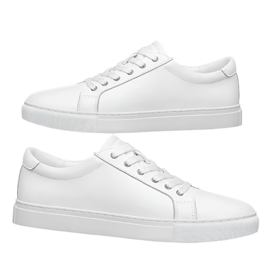 BeClassic™ Soft Cow Leather Sneakers – Trendy White Comfort for Summer in Extended Sizes.