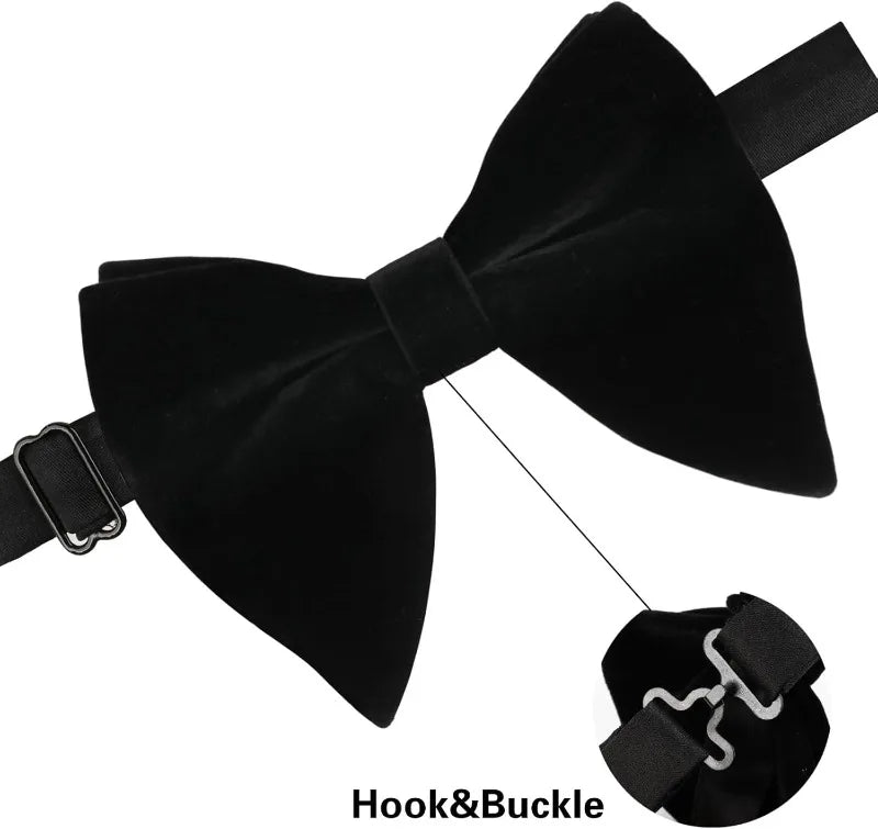 BeClassic Monoco Velvet Bow Tie – Black Signature