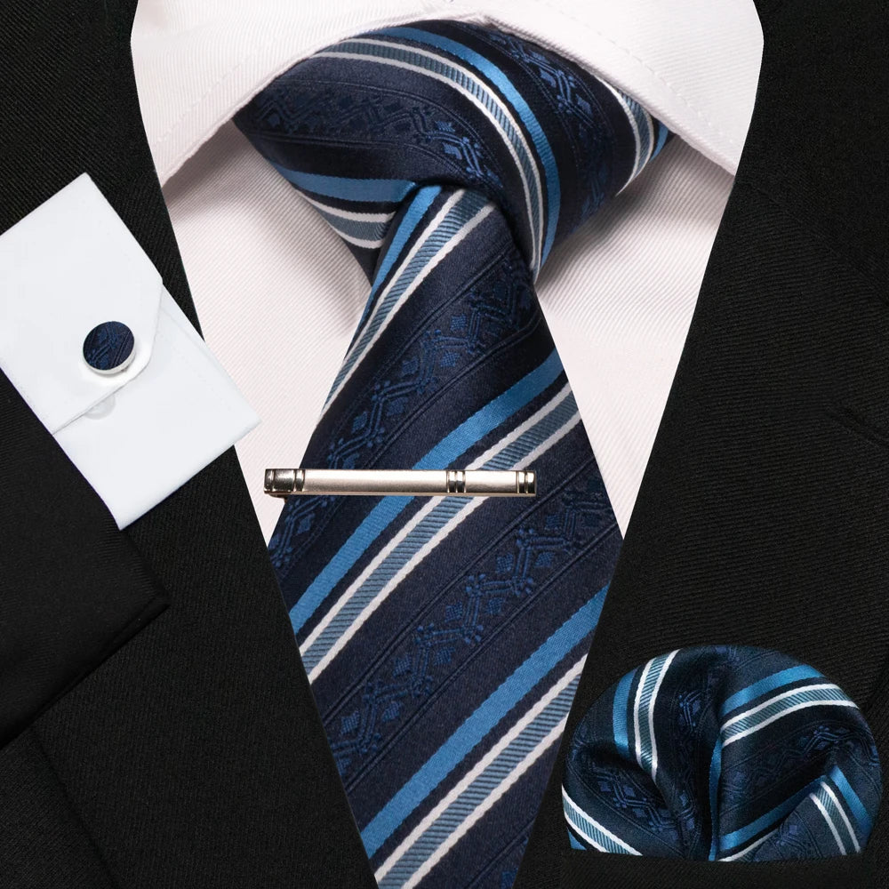 BeClassic Monoco Silk Tie & Accessory Set – Crimson Royale