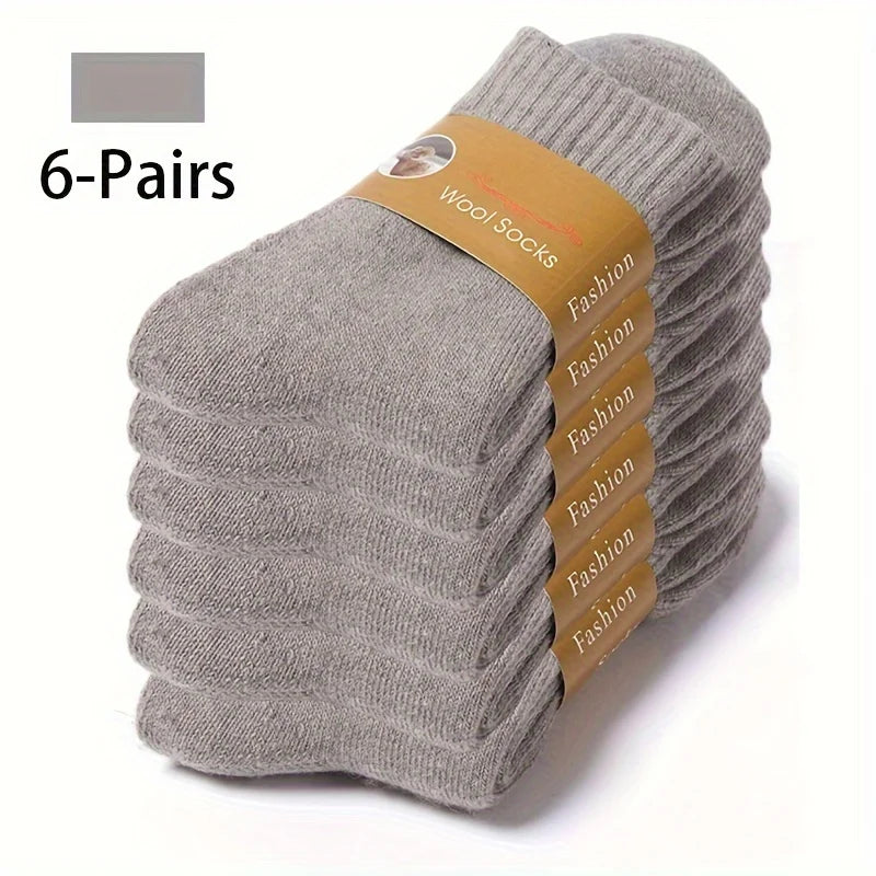 BeClassic Merino Wool Thermal Socks – 6-Pack Winter Essentials