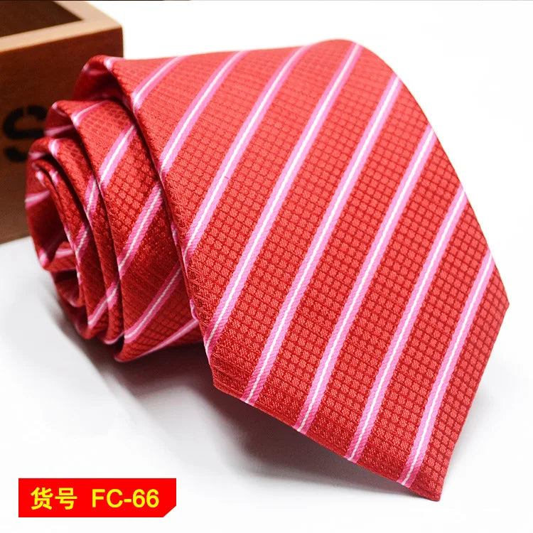 67 Styles Men's Ties Solid Color Stripe Flower Floral 7-8cm Jacquard Necktie Accessories Daily Wear Cravat Wedding Party Gift