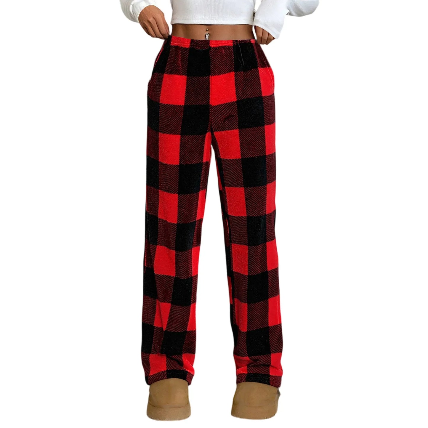 BeClassic Women’s Plush Plaid Pajama Pants – Winter Comfort Edition
