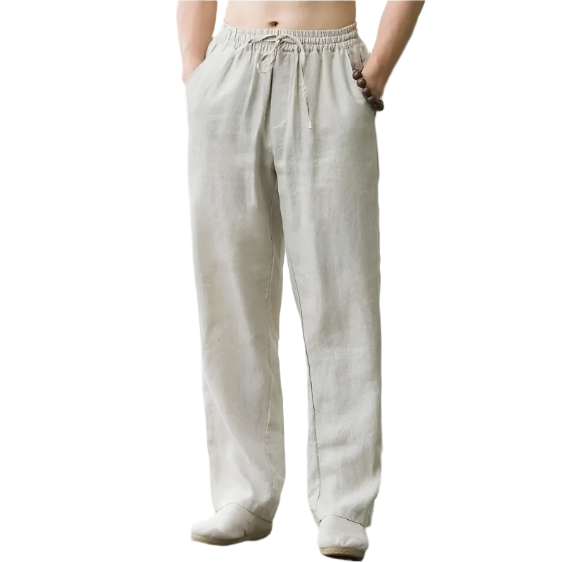 BeClassic™ 2025 Chinese-Style Linen Trousers – Breathable Wide-Leg Pants for Casual Elegance.