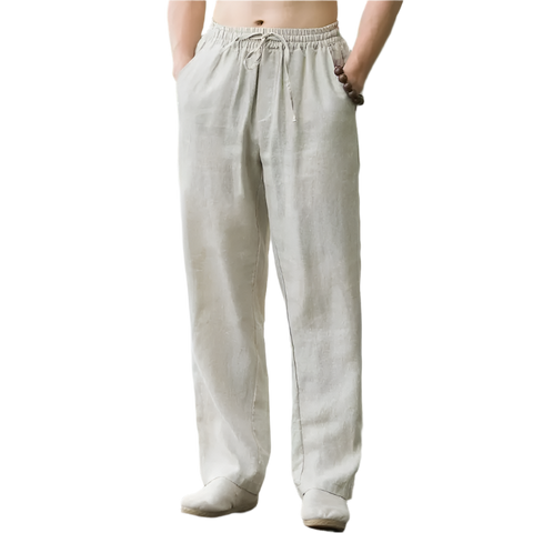 BeClassic™ 2025 Chinese-Style Linen Trousers – Breathable Wide-Leg Pants for Casual Elegance.