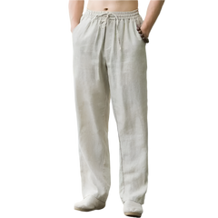 BeClassic™ 2025 Chinese-Style Linen Trousers – Breathable Wide-Leg Pants for Casual Elegance.