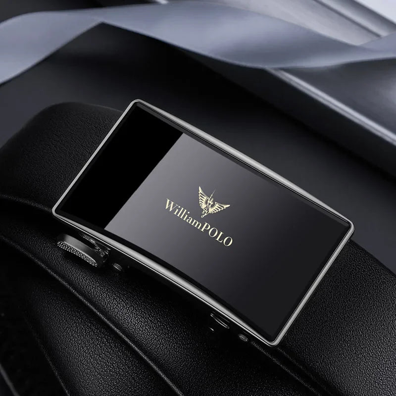 BeClassic™ Paul King Automatic Buckle Belt – Premium Cowhide Leather for Business & Everyday Elegance.