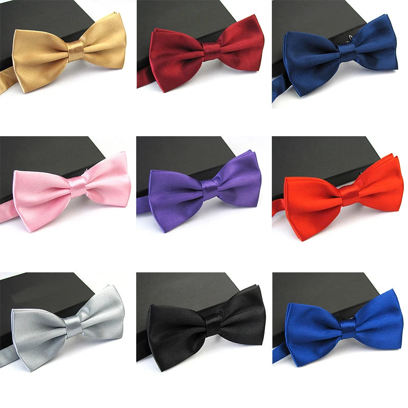 BeClassic™ Classic Satin Bow Tie – Adjustable Formal Accessory for Weddings & Events