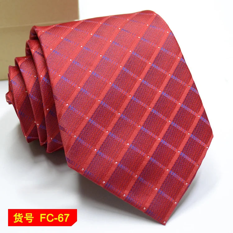 67 Styles Men's Ties Solid Color Stripe Flower Floral 7-8cm Jacquard Necktie Accessories Daily Wear Cravat Wedding Party Gift