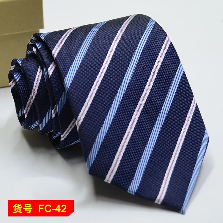 67 Styles Men's Ties Solid Color Stripe Flower Floral 7-8cm Jacquard Necktie Accessories Daily Wear Cravat Wedding Party Gift