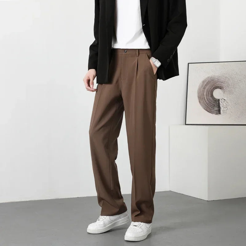 BeClassic Korean Pleated Chinos – Modern Elegance