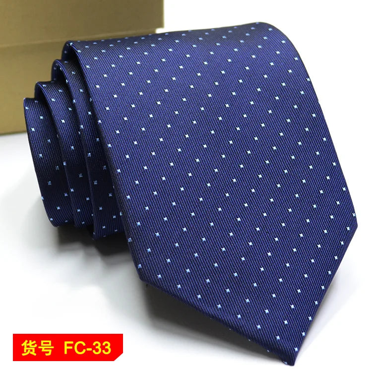 67 Styles Men's Ties Solid Color Stripe Flower Floral 7-8cm Jacquard Necktie Accessories Daily Wear Cravat Wedding Party Gift