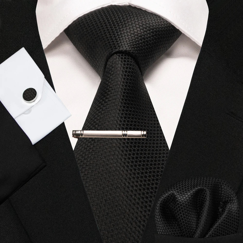 BeClassic Monoco Silk Tie & Accessory Set – Crimson Royale