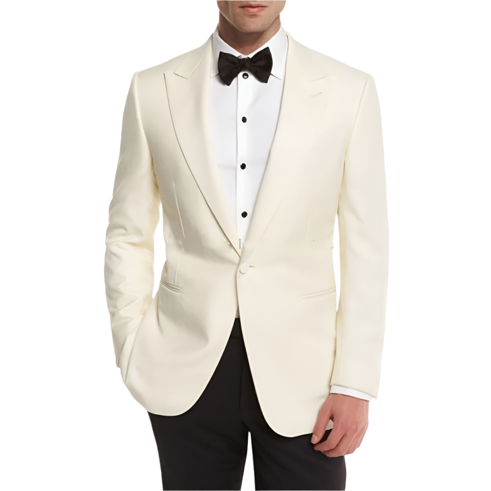 BeClassic™ Ivory Groom Tuxedo – Custom-Tailored Formal Suit for Weddings & Business