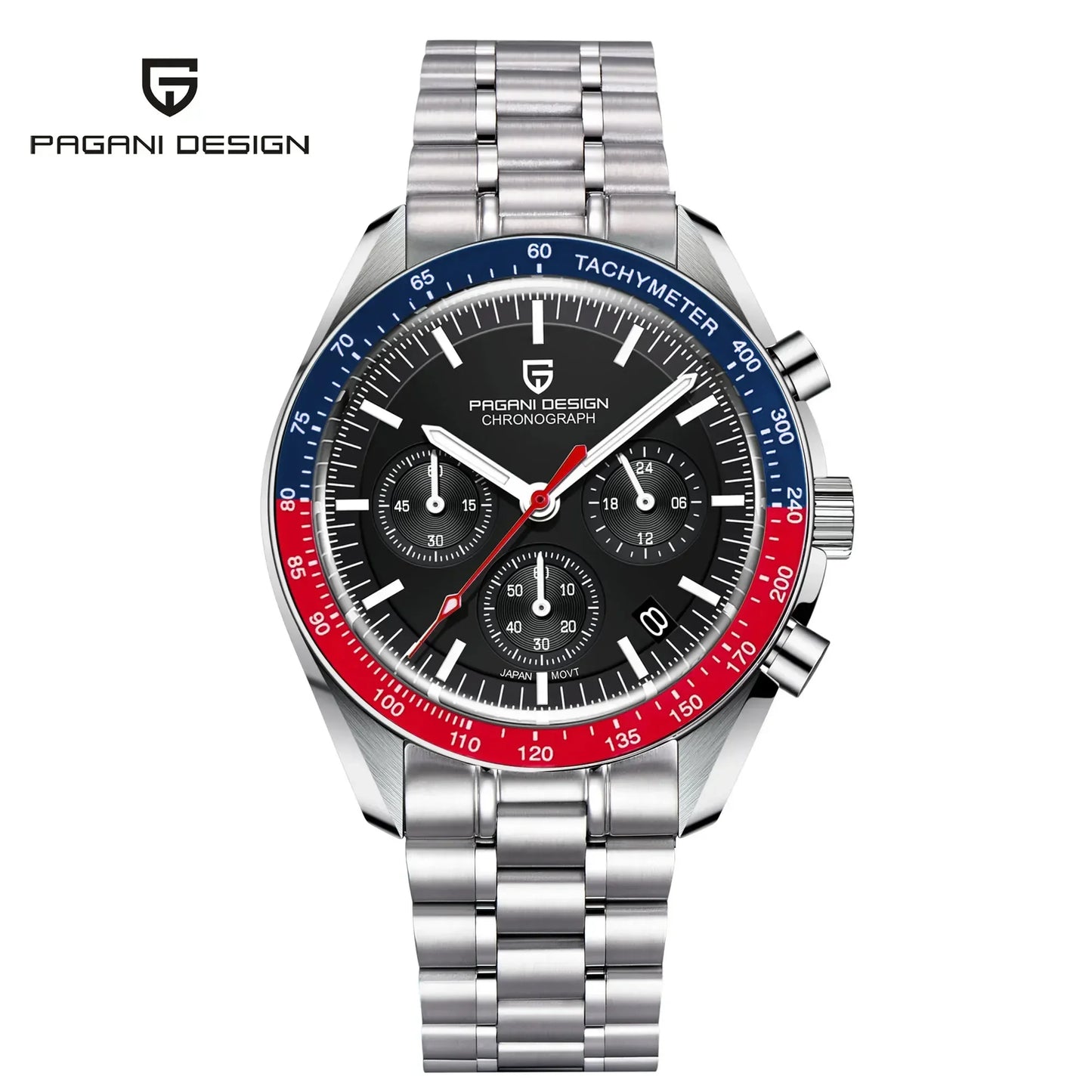 BeClassic™ PAGANI DESIGN 2025 Chronograph – Luxury Quartz Watch with Auto Date & AR Sapphire Glass.