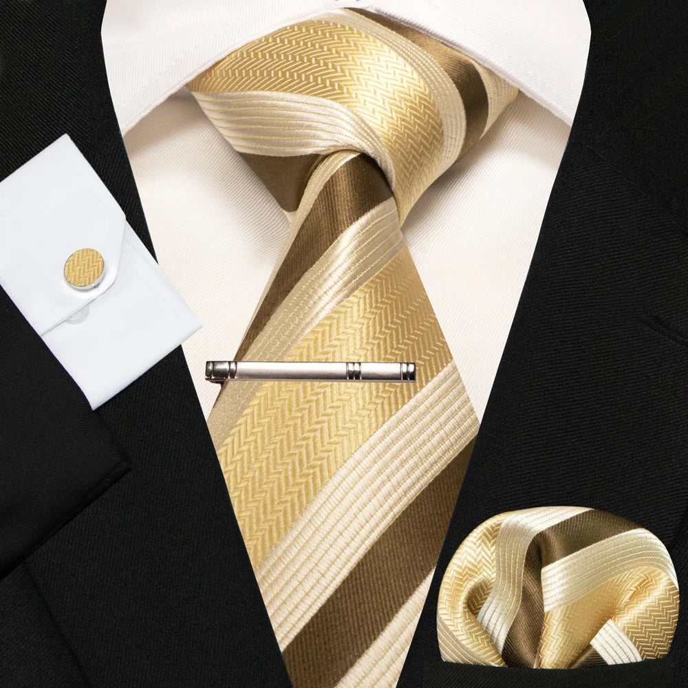 BeClassic Monoco Silk Tie & Accessory Set – Crimson Royale