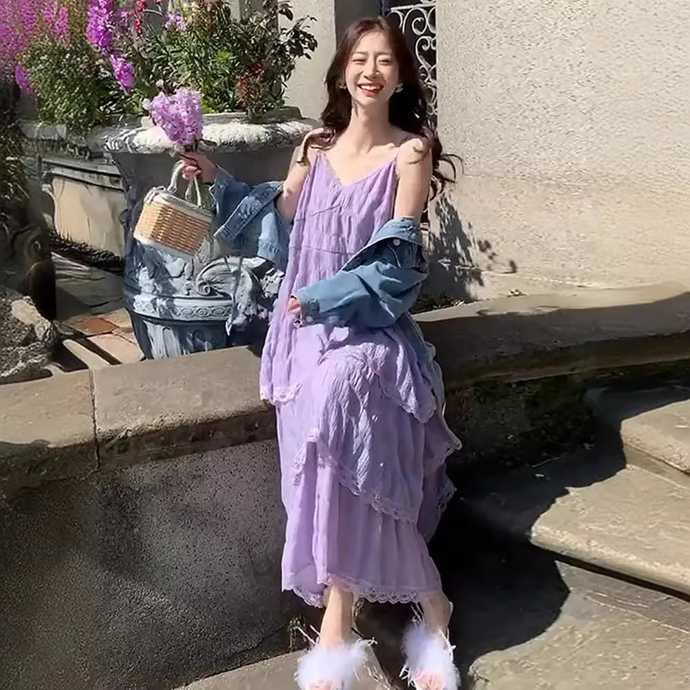 BeClassic Monoco Vintage Ruffle Maxi Dress – Summer Breeze