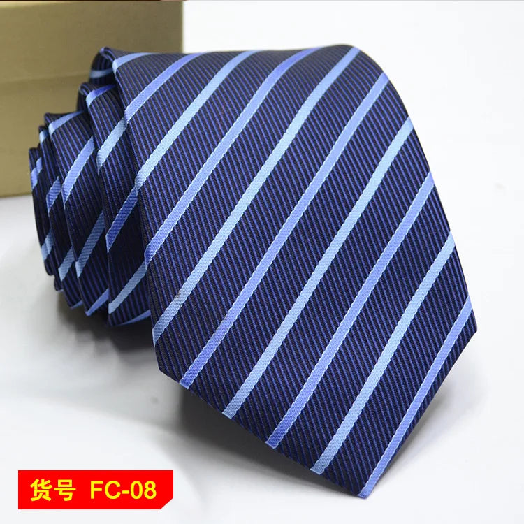 67 Styles Men's Ties Solid Color Stripe Flower Floral 7-8cm Jacquard Necktie Accessories Daily Wear Cravat Wedding Party Gift