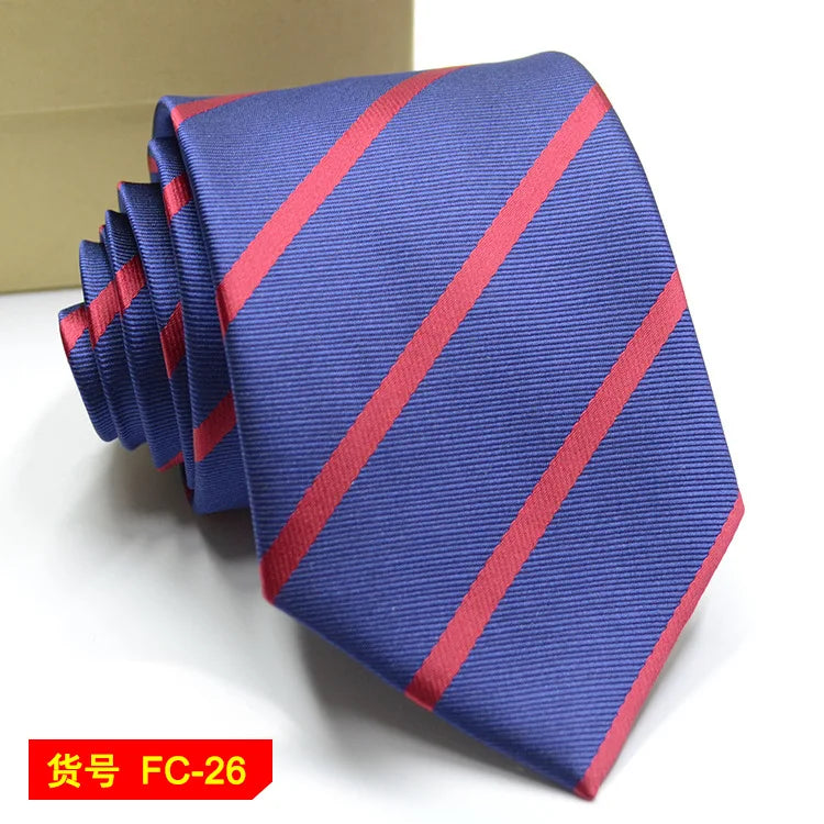 67 Styles Men's Ties Solid Color Stripe Flower Floral 7-8cm Jacquard Necktie Accessories Daily Wear Cravat Wedding Party Gift