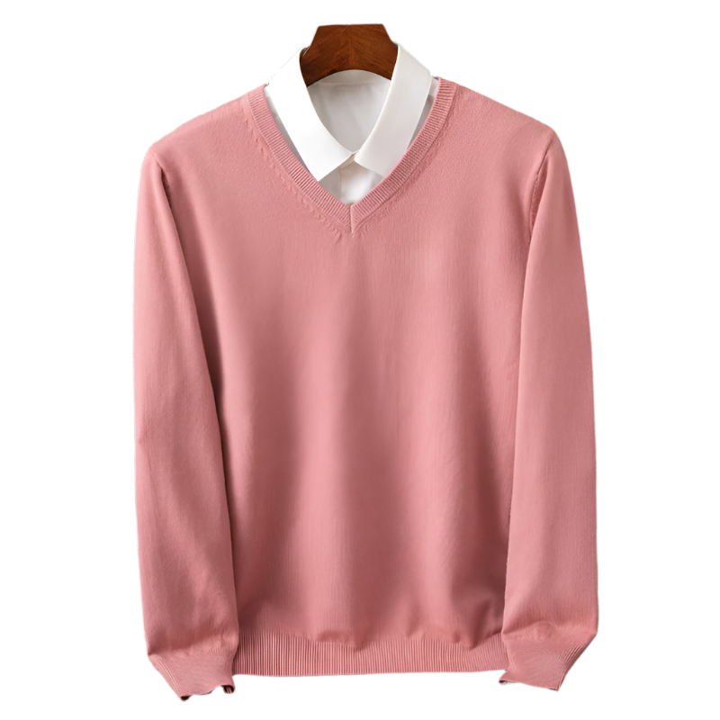 BeClassic™ Super Cashmere V-Neck Sweater – Thick, Warm Pullover for Timeless Autumn & Winter Style.