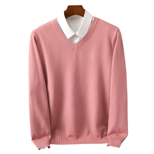 BeClassic™ Super Cashmere V-Neck Sweater – Thick, Warm Pullover for Timeless Autumn & Winter Style.