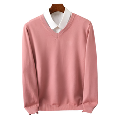 BeClassic™ Super Cashmere V-Neck Sweater – Thick, Warm Pullover for Timeless Autumn & Winter Style.