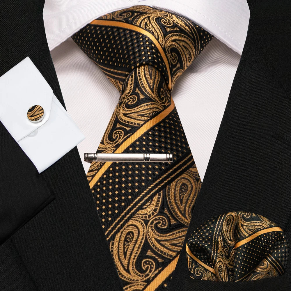 BeClassic Monoco Silk Tie & Accessory Set – Crimson Royale