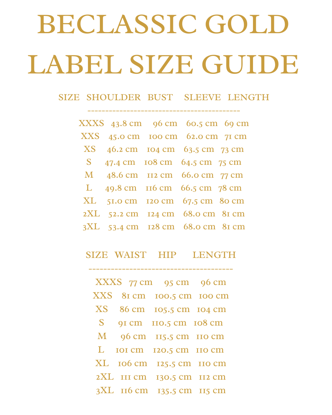 Size Guide for BeClassic™ Black Shawl Lapel Tuxedo – Elegant Slim-Fit Three-Piece Suit for Weddings & Banquets.